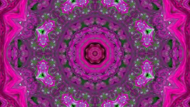 Soyut boya fırça mürekkep patlayabilir formanın düzgün kavramı simetrik desen süs dekoratif Kaleidoscope hareketi geometrik daire ve yıldız şekli