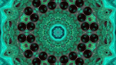 Soyut boya fırça mürekkep patlayabilir formanın düzgün kavramı simetrik desen süs dekoratif Kaleidoscope hareketi geometrik daire ve yıldız şekli