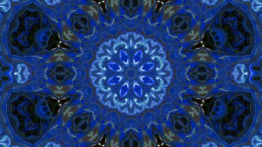 Soyut boya fırça mürekkep patlayabilir formanın düzgün kavramı simetrik desen süs dekoratif Kaleidoscope hareketi geometrik daire ve yıldız şekli