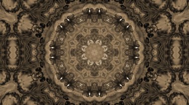 Soyut boya fırça mürekkep patlayabilir formanın düzgün kavramı simetrik desen süs dekoratif Kaleidoscope hareketi geometrik daire ve yıldız şekli