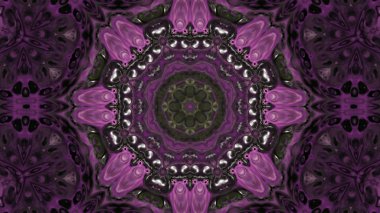 Soyut boya fırça mürekkep patlayabilir formanın düzgün kavramı simetrik desen süs dekoratif Kaleidoscope hareketi geometrik daire ve yıldız şekli