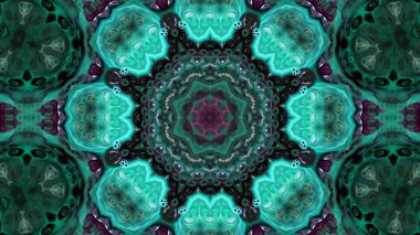 Soyut boya fırça mürekkep patlayabilir formanın düzgün kavramı simetrik desen süs dekoratif Kaleidoscope hareketi geometrik daire ve yıldız şekli