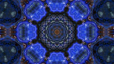 Soyut boya fırça mürekkep patlayabilir formanın düzgün kavramı simetrik desen süs dekoratif Kaleidoscope hareketi geometrik daire ve yıldız şekli