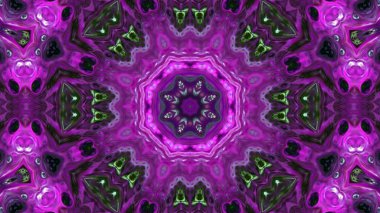 Soyut boya fırça mürekkep patlayabilir formanın düzgün kavramı simetrik desen süs dekoratif Kaleidoscope hareketi geometrik daire ve yıldız şekli