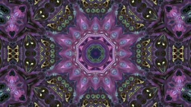 Soyut boya fırça mürekkep patlayabilir formanın düzgün kavramı simetrik desen süs dekoratif Kaleidoscope hareketi geometrik daire ve yıldız şekli