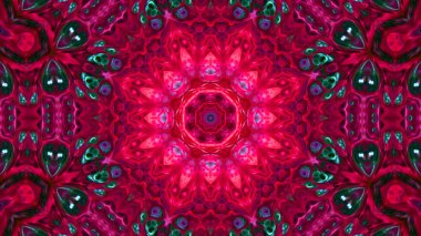 Soyut boya fırça mürekkep patlayabilir formanın düzgün kavramı simetrik desen süs dekoratif Kaleidoscope hareketi geometrik daire ve yıldız şekli