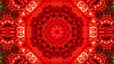 Soyut boya fırça mürekkep patlayabilir formanın düzgün kavramı simetrik desen süs dekoratif Kaleidoscope hareketi geometrik daire ve yıldız şekli