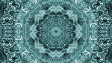 Soyut boya fırça mürekkep patlayabilir formanın düzgün kavramı simetrik desen süs dekoratif Kaleidoscope hareketi geometrik daire ve yıldız şekli