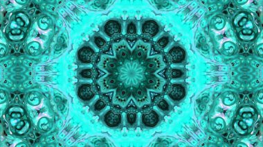 Soyut boya fırça mürekkep patlayabilir formanın düzgün kavramı simetrik desen süs dekoratif Kaleidoscope hareketi geometrik daire ve yıldız şekli