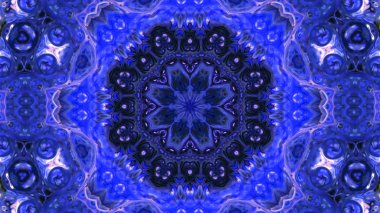 Soyut boya fırça mürekkep patlayabilir formanın düzgün kavramı simetrik desen süs dekoratif Kaleidoscope hareketi geometrik daire ve yıldız şekli