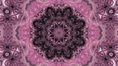 Soyut boya fırça mürekkep patlayabilir formanın düzgün kavramı simetrik desen süs dekoratif Kaleidoscope hareketi geometrik daire ve yıldız şekli