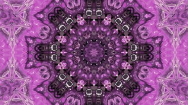 Soyut boya fırça mürekkep patlayabilir formanın düzgün kavramı simetrik desen süs dekoratif Kaleidoscope hareketi geometrik daire ve yıldız şekli