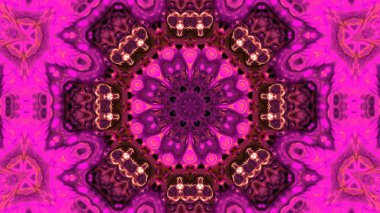 Soyut boya fırça mürekkep patlayabilir formanın düzgün kavramı simetrik desen süs dekoratif Kaleidoscope hareketi geometrik daire ve yıldız şekli