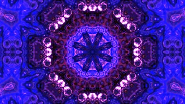 Soyut boya fırça mürekkep patlayabilir formanın düzgün kavramı simetrik desen süs dekoratif Kaleidoscope hareketi geometrik daire ve yıldız şekli