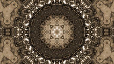 Soyut boya fırça mürekkep patlayabilir formanın düzgün kavramı simetrik desen süs dekoratif Kaleidoscope hareketi geometrik daire ve yıldız şekli