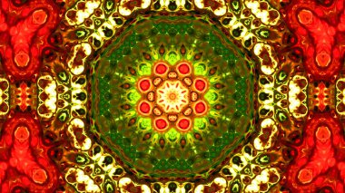 Soyut boya fırça mürekkep patlayabilir formanın düzgün kavramı simetrik desen süs dekoratif Kaleidoscope hareketi geometrik daire ve yıldız şekli