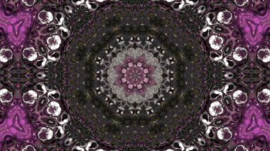 Soyut boya fırça mürekkep patlayabilir formanın düzgün kavramı simetrik desen süs dekoratif Kaleidoscope hareketi geometrik daire ve yıldız şekli