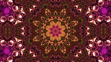 Soyut boya fırça mürekkep patlayabilir formanın düzgün kavramı simetrik desen süs dekoratif Kaleidoscope hareketi geometrik daire ve yıldız şekli