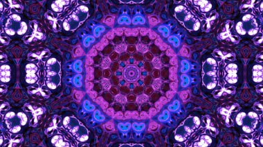 Soyut boya fırça mürekkep patlayabilir formanın düzgün kavramı simetrik desen süs dekoratif Kaleidoscope hareketi geometrik daire ve yıldız şekli