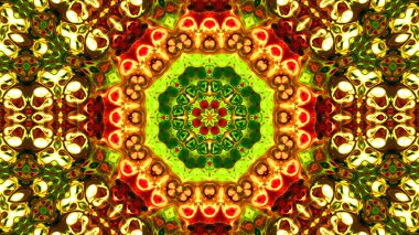 Soyut boya fırça mürekkep patlayabilir formanın düzgün kavramı simetrik desen süs dekoratif Kaleidoscope hareketi geometrik daire ve yıldız şekli