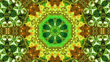 Soyut boya fırça mürekkep patlayabilir formanın düzgün kavramı simetrik desen süs dekoratif Kaleidoscope hareketi geometrik daire ve yıldız şekli