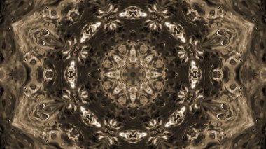 Soyut boya fırça mürekkep patlayabilir formanın düzgün kavramı simetrik desen süs dekoratif Kaleidoscope hareketi geometrik daire ve yıldız şekli