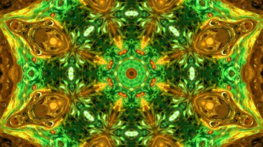 Soyut boya fırça mürekkep patlayabilir formanın düzgün kavramı simetrik desen süs dekoratif Kaleidoscope hareketi geometrik daire ve yıldız şekli