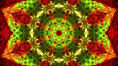 Soyut boya fırça mürekkep patlayabilir formanın düzgün kavramı simetrik desen süs dekoratif Kaleidoscope hareketi geometrik daire ve yıldız şekli