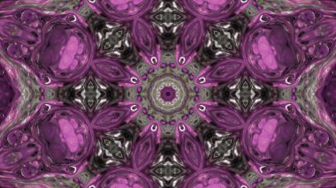 Soyut boya fırça mürekkep patlayabilir formanın düzgün kavramı simetrik desen süs dekoratif Kaleidoscope hareketi geometrik daire ve yıldız şekli