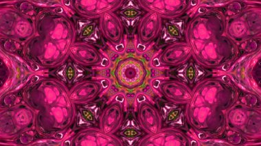 Soyut boya fırça mürekkep patlayabilir formanın düzgün kavramı simetrik desen süs dekoratif Kaleidoscope hareketi geometrik daire ve yıldız şekli