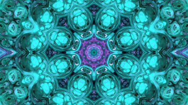 Soyut boya fırça mürekkep patlayabilir formanın düzgün kavramı simetrik desen süs dekoratif Kaleidoscope hareketi geometrik daire ve yıldız şekli