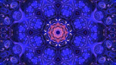 Soyut boya fırça mürekkep patlayabilir formanın düzgün kavramı simetrik desen süs dekoratif Kaleidoscope hareketi geometrik daire ve yıldız şekli