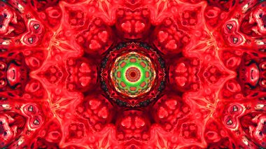 Soyut boya fırça mürekkep patlayabilir formanın düzgün kavramı simetrik desen süs dekoratif Kaleidoscope hareketi geometrik daire ve yıldız şekli