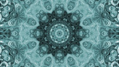 Soyut boya fırça mürekkep patlayabilir formanın düzgün kavramı simetrik desen süs dekoratif Kaleidoscope hareketi geometrik daire ve yıldız şekli