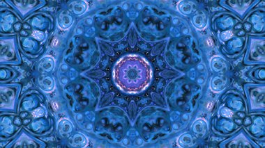 Soyut boya fırça mürekkep patlayabilir formanın düzgün kavramı simetrik desen süs dekoratif Kaleidoscope hareketi geometrik daire ve yıldız şekli