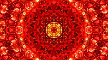 Soyut boya fırça mürekkep patlayabilir formanın düzgün kavramı simetrik desen süs dekoratif Kaleidoscope hareketi geometrik daire ve yıldız şekli