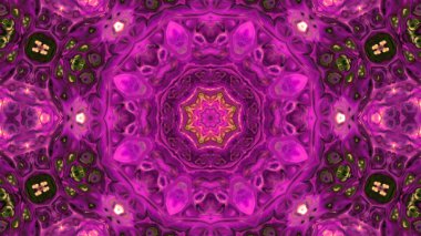 Soyut boya fırça mürekkep patlayabilir formanın düzgün kavramı simetrik desen süs dekoratif Kaleidoscope hareketi geometrik daire ve yıldız şekli