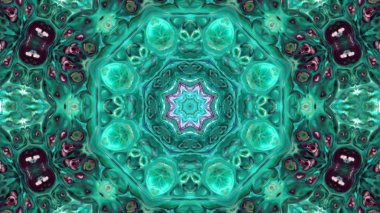 Soyut boya fırça mürekkep patlayabilir formanın düzgün kavramı simetrik desen süs dekoratif Kaleidoscope hareketi geometrik daire ve yıldız şekli