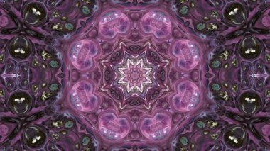 Soyut boya fırça mürekkep patlayabilir formanın düzgün kavramı simetrik desen süs dekoratif Kaleidoscope hareketi geometrik daire ve yıldız şekli