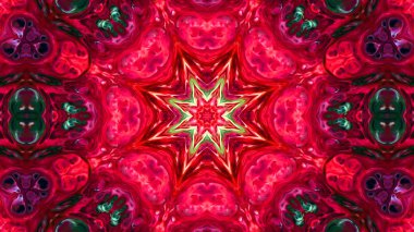 Soyut boya fırça mürekkep patlayabilir formanın düzgün kavramı simetrik desen süs dekoratif Kaleidoscope hareketi geometrik daire ve yıldız şekli