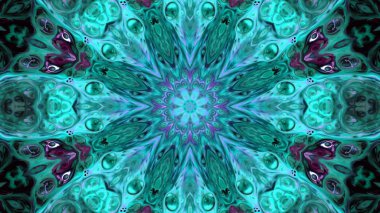 Soyut boya fırça mürekkep patlayabilir formanın düzgün kavramı simetrik desen süs dekoratif Kaleidoscope hareketi geometrik daire ve yıldız şekli