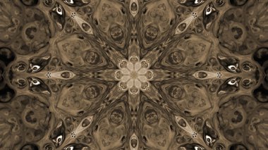 Soyut boya fırça mürekkep patlayabilir formanın düzgün kavramı simetrik desen süs dekoratif Kaleidoscope hareketi geometrik daire ve yıldız şekli