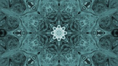 Soyut boya fırça mürekkep patlayabilir formanın düzgün kavramı simetrik desen süs dekoratif Kaleidoscope hareketi geometrik daire ve yıldız şekli