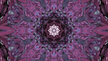 Soyut boya fırça mürekkep patlayabilir formanın düzgün kavramı simetrik desen süs dekoratif Kaleidoscope hareketi geometrik daire ve yıldız şekli