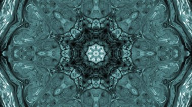 Soyut boya fırça mürekkep patlayabilir formanın düzgün kavramı simetrik desen süs dekoratif Kaleidoscope hareketi geometrik daire ve yıldız şekli