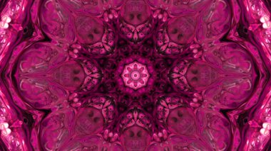 Soyut boya fırça mürekkep patlayabilir formanın düzgün kavramı simetrik desen süs dekoratif Kaleidoscope hareketi geometrik daire ve yıldız şekli