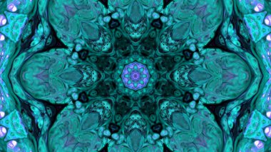 Soyut boya fırça mürekkep patlayabilir formanın düzgün kavramı simetrik desen süs dekoratif Kaleidoscope hareketi geometrik daire ve yıldız şekli