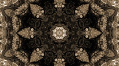 Soyut boya fırça mürekkep patlayabilir formanın düzgün kavramı simetrik desen süs dekoratif Kaleidoscope hareketi geometrik daire ve yıldız şekli