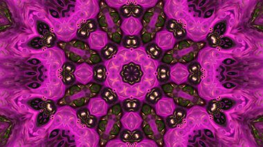 Soyut boya fırça mürekkep patlayabilir formanın düzgün kavramı simetrik desen süs dekoratif Kaleidoscope hareketi geometrik daire ve yıldız şekli