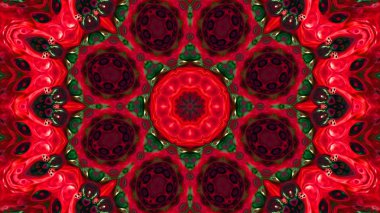 Soyut boya fırça mürekkep patlayabilir formanın düzgün kavramı simetrik desen süs dekoratif Kaleidoscope hareketi geometrik daire ve yıldız şekli